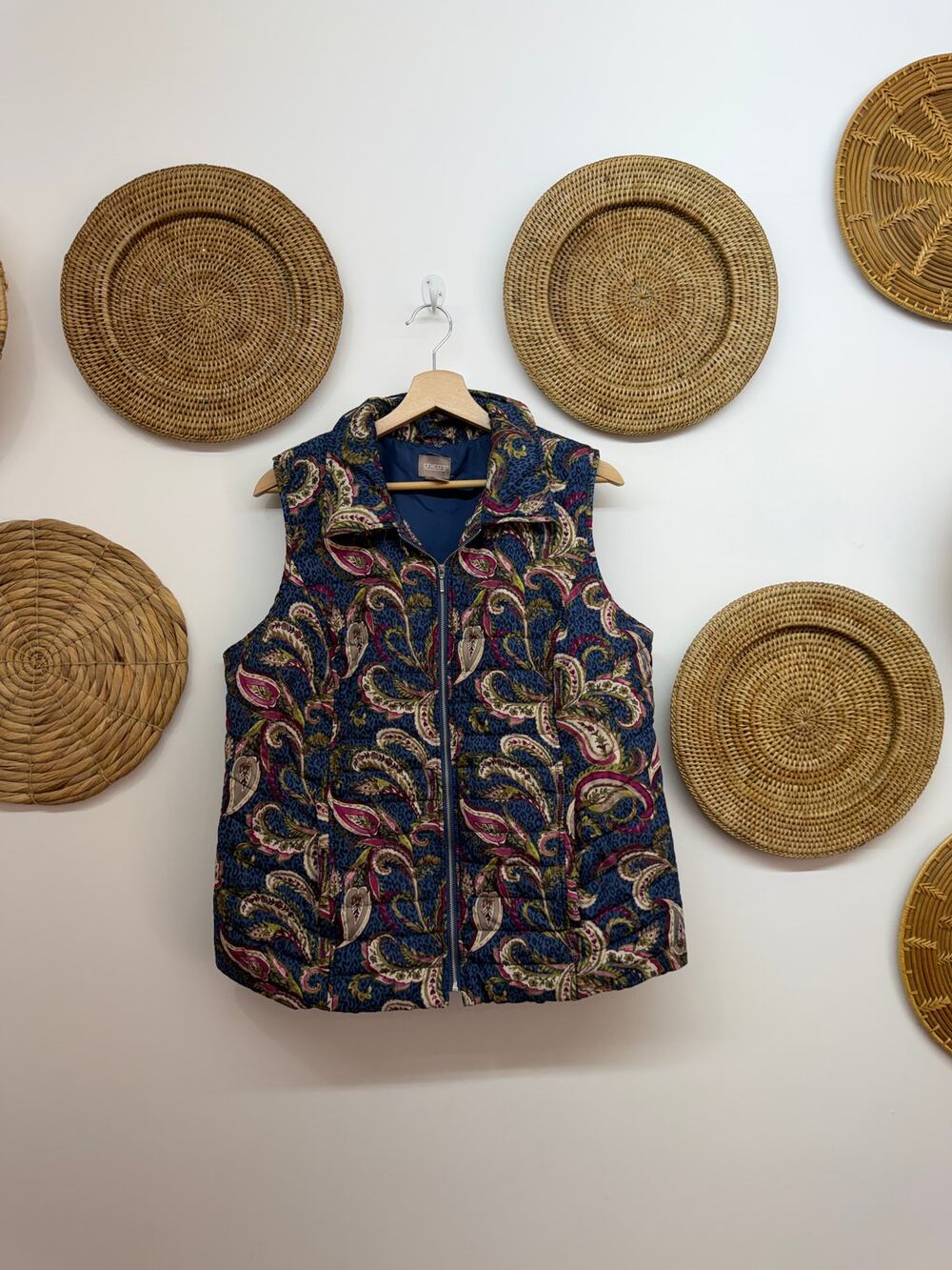 Chico's Paisley Vest 12/14 Large